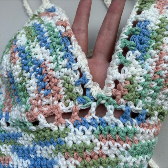 Halter Crop top, Handmade Crochet 100% Cotton, NWOT - Picture 8 of 9